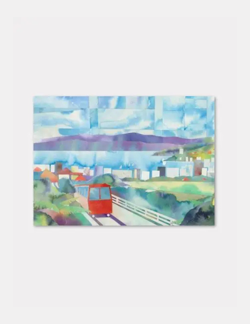 Cable Car Collage A4 Print by Alfred Memelink