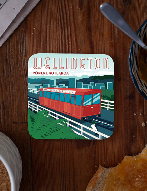Wellington Travel Poster Coaster