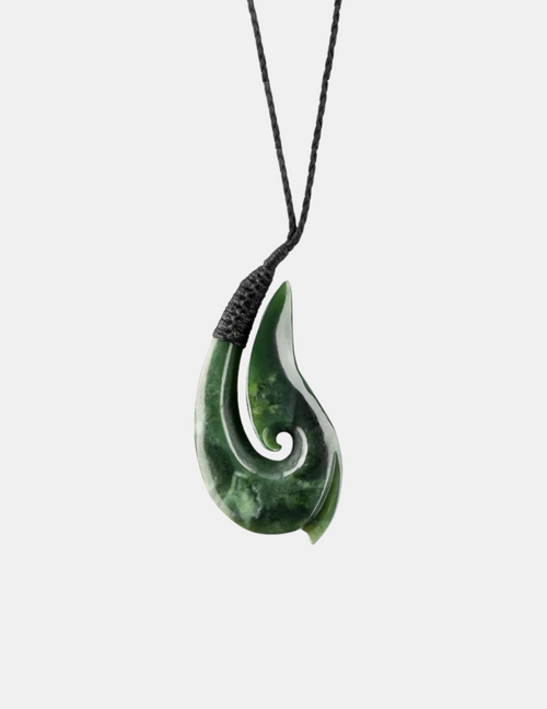 Classic Bound Matau Pounamu Pendant