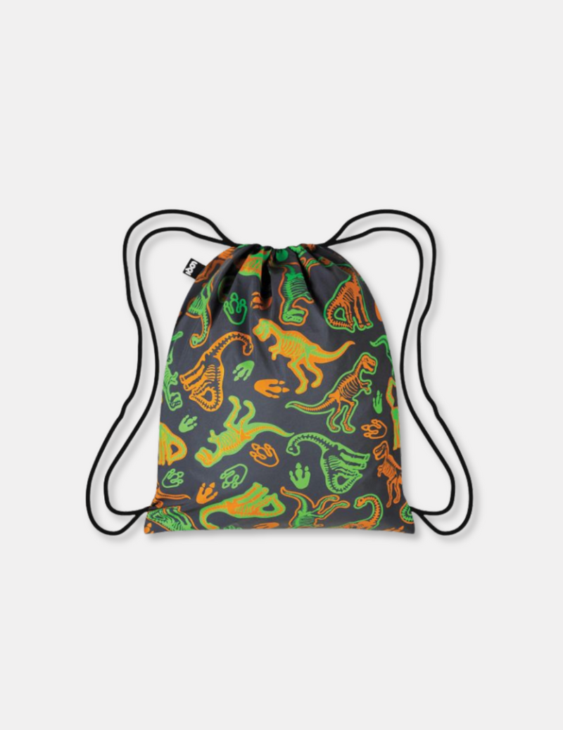 LOQI Dinosaur Skeleton Reflective - Mini Backpack