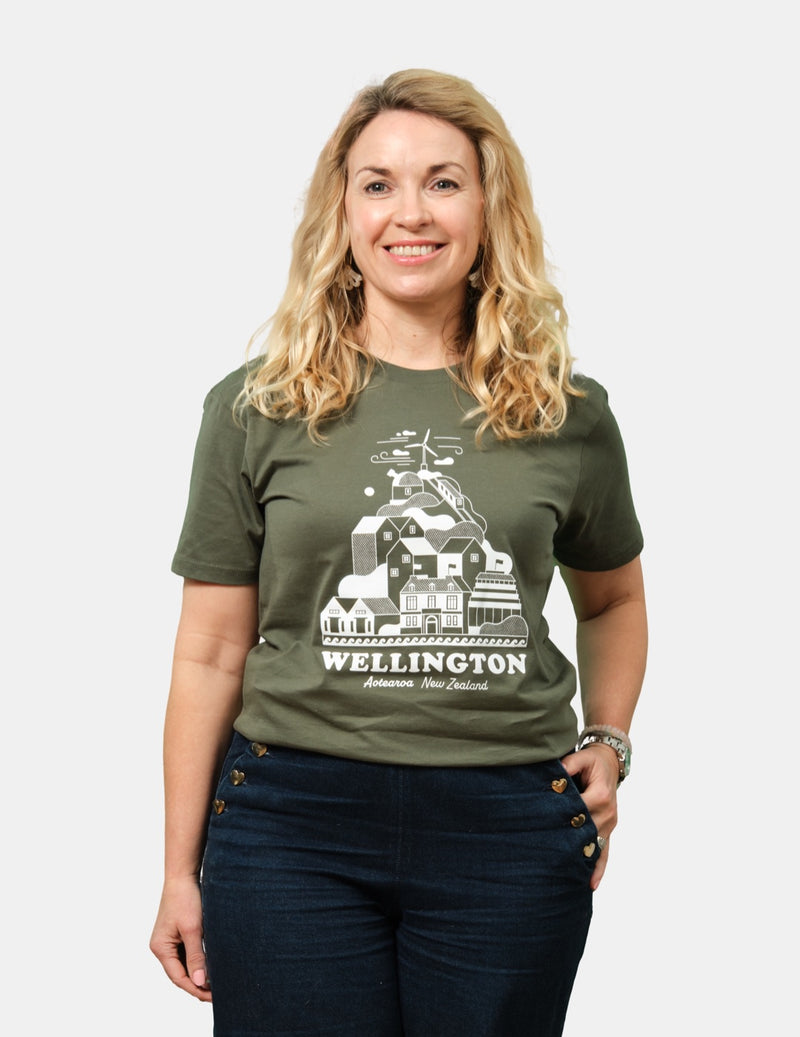Wellington Stacked T-Shirt - Cypress Green