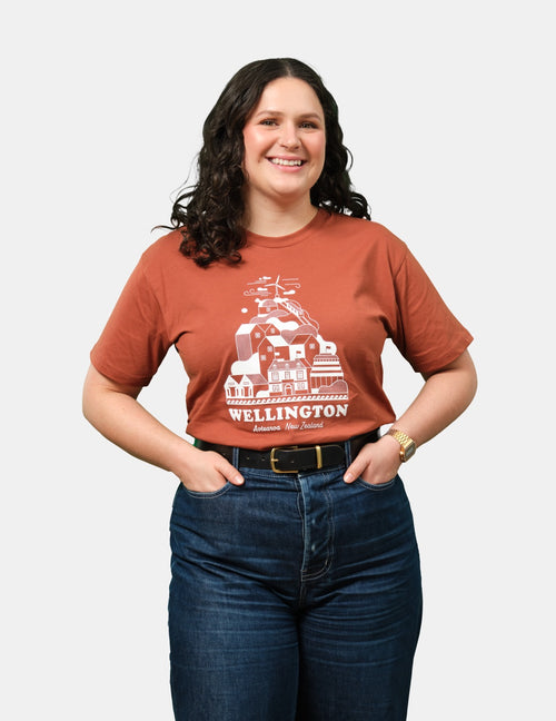 Wellington Stacked T-Shirt - Clay