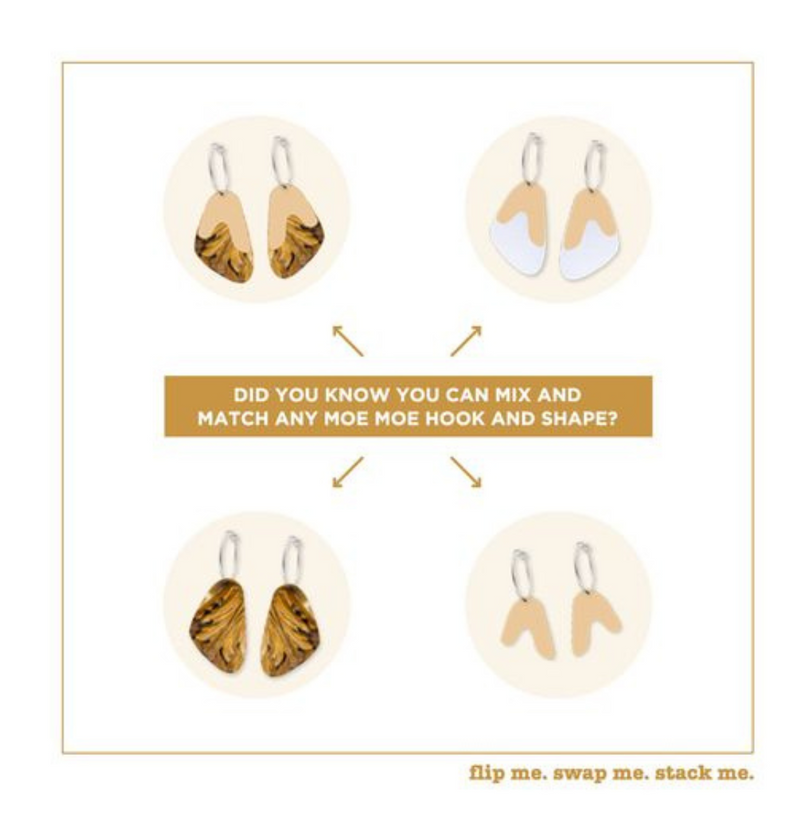 Wellington Museum Neutral Layered Pippi Hoop Earrings