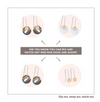 Wellington Museum Neutral Layered Circle Long Drop  Earrings