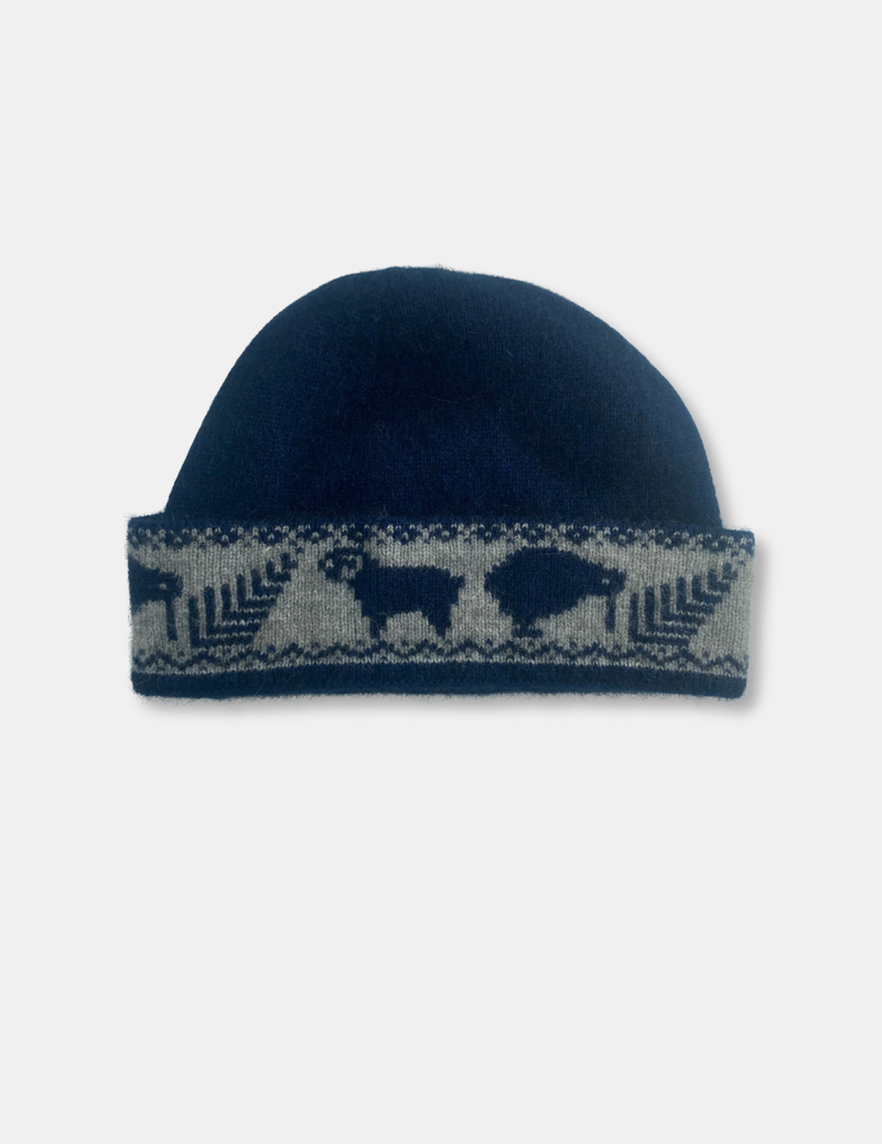 Merino Possum Kiwi Icon Beanie - Midnight/Silver