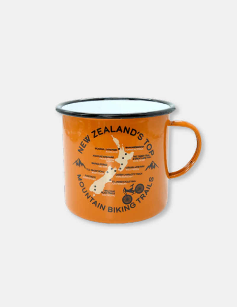 Mountain Biking Enamel Mug