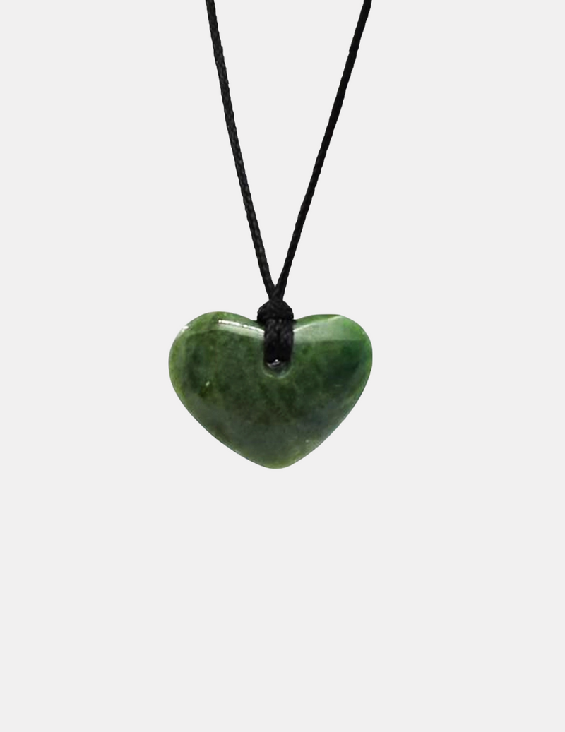 Pepi Manawa Heart Pounamu Pendant 2.4cm