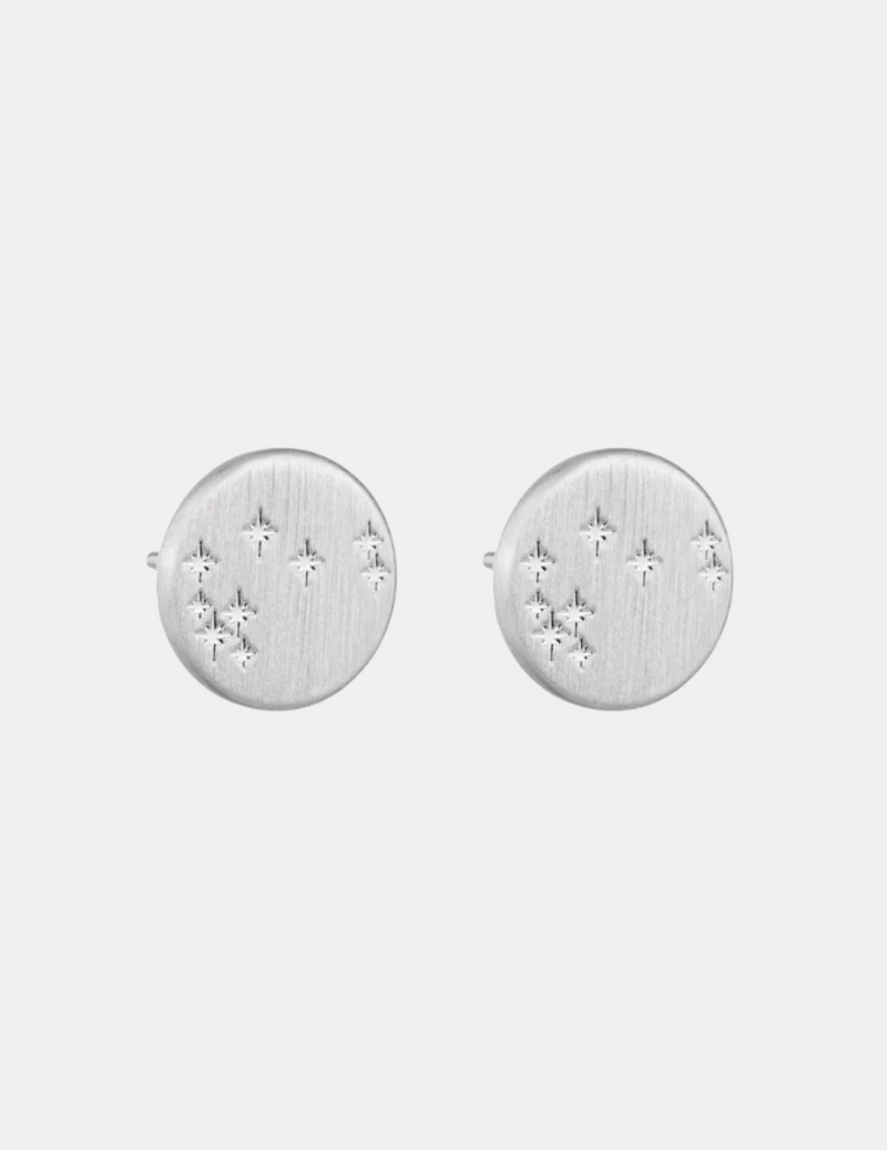 Round Mystical Matariki Silver Studs