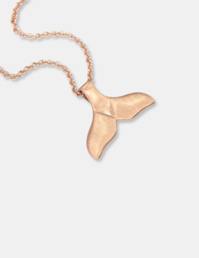 Whale Tail Rose Gold Necklace